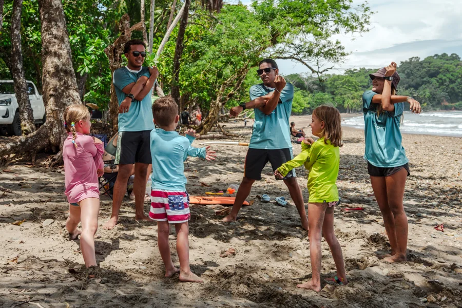 A family surf day together