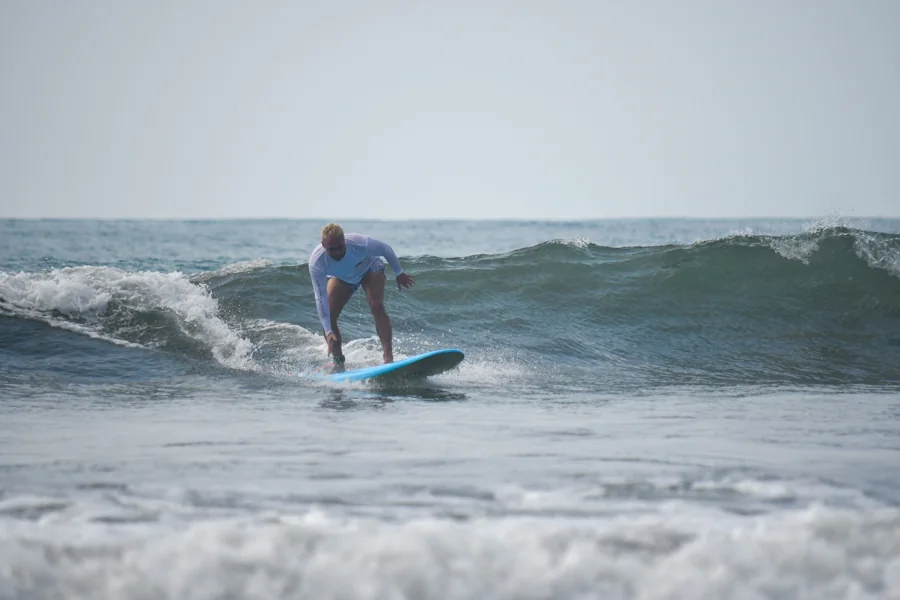 Working on technique on a small wave