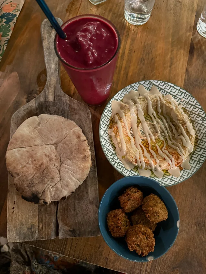Hummus Plate from Lori Mediterranean Restaurant in Dominical