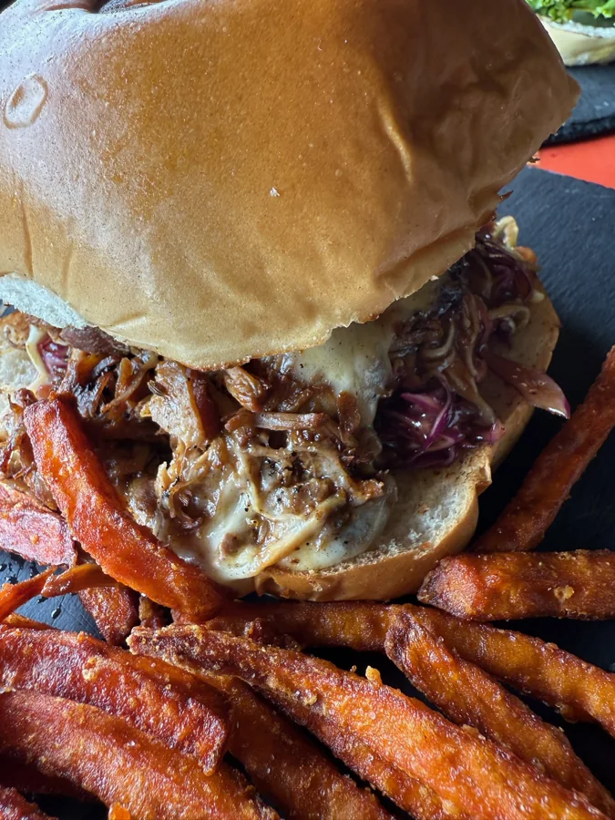 Pulled Pork Sandwich at La Burgesa in Uvita