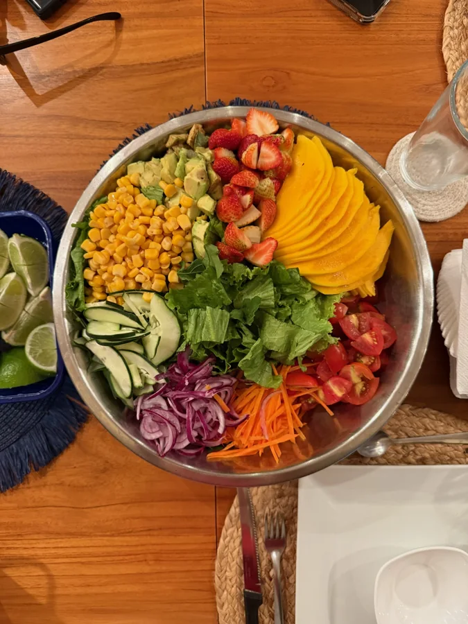 Salad prepared with Local Produce by Private Chef