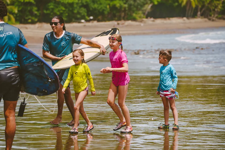 Surf session on the beach