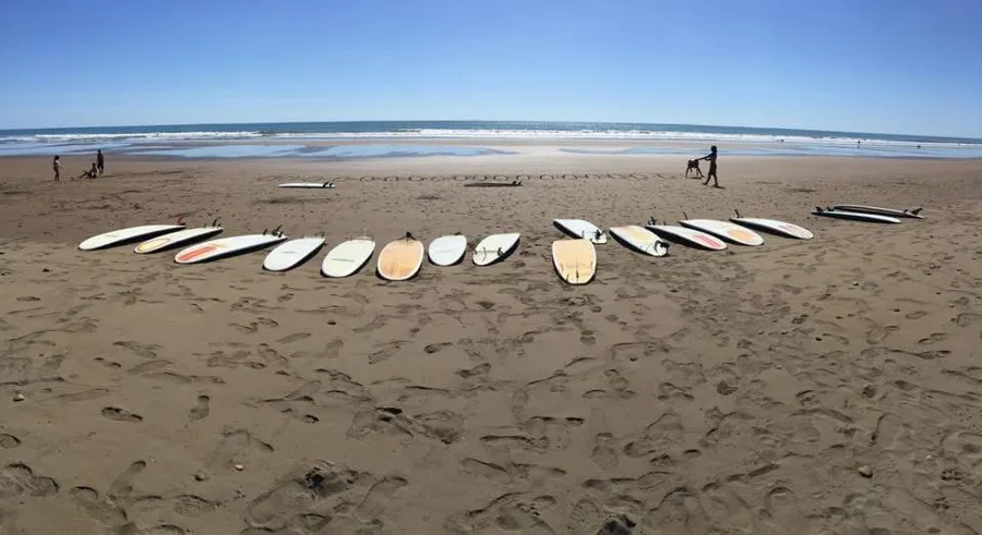 Surf session on the beach