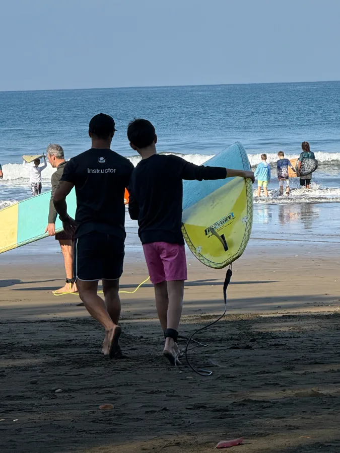 Surf session on the beach