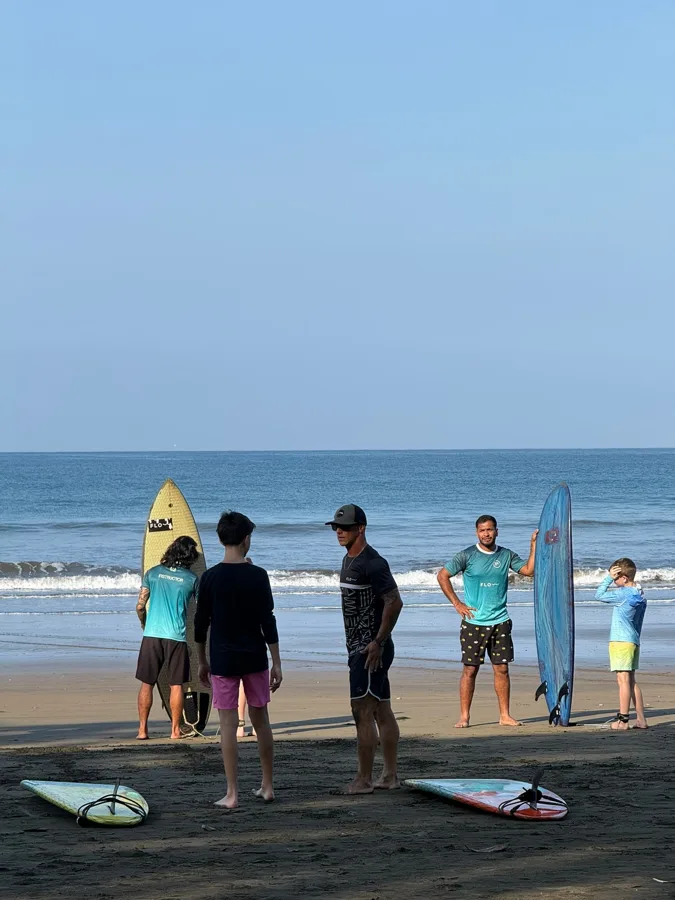Surf session on the beach