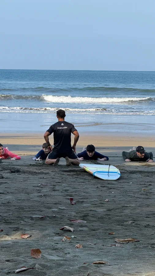 Surf session on the beach