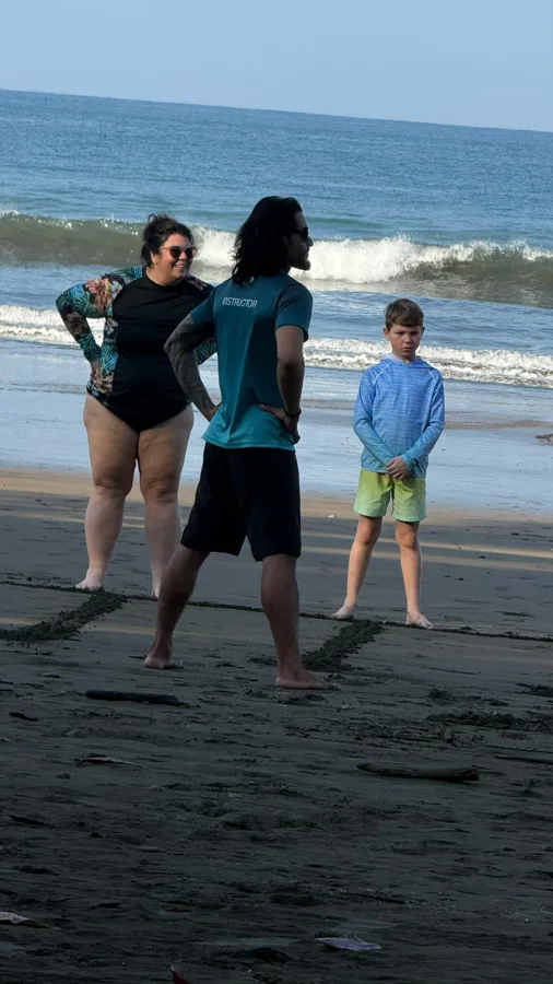 Surf session on the beach