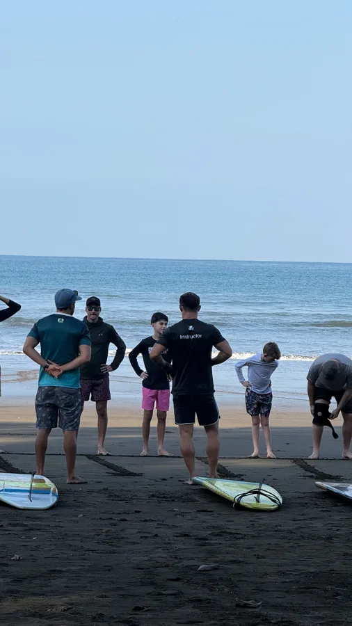 Surf session on the beach