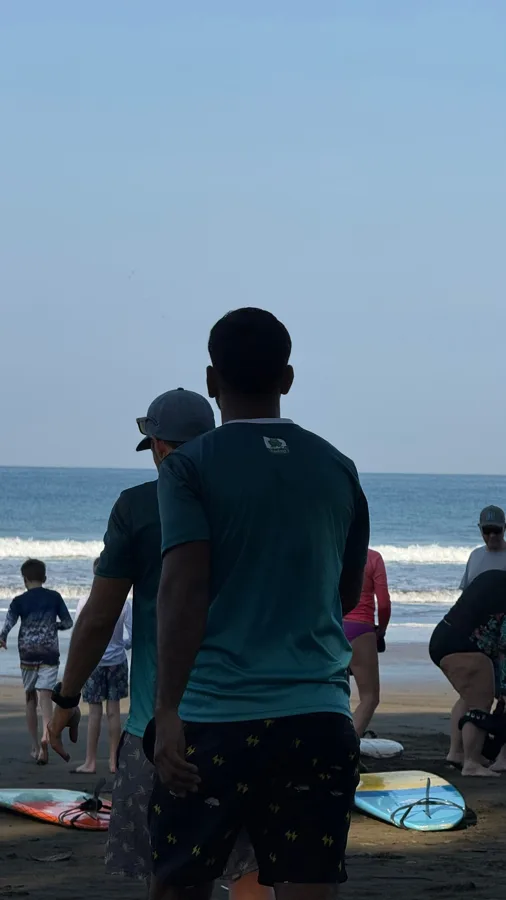 Surf session on the beach