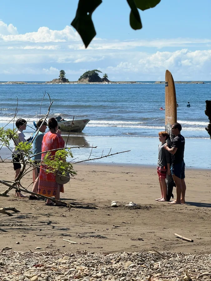 Surf session on the beach