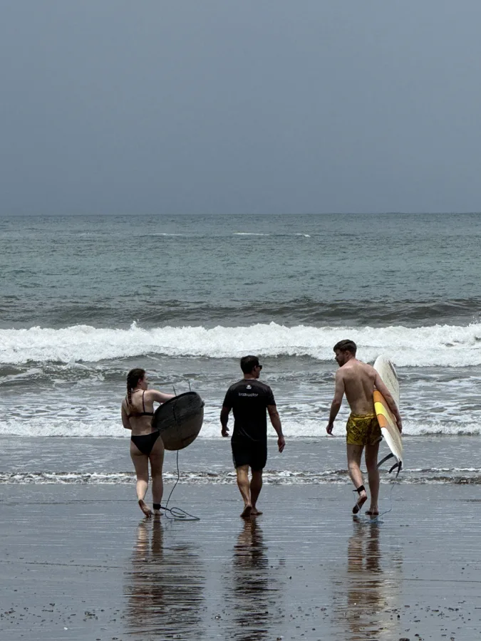 Surf session on the beach