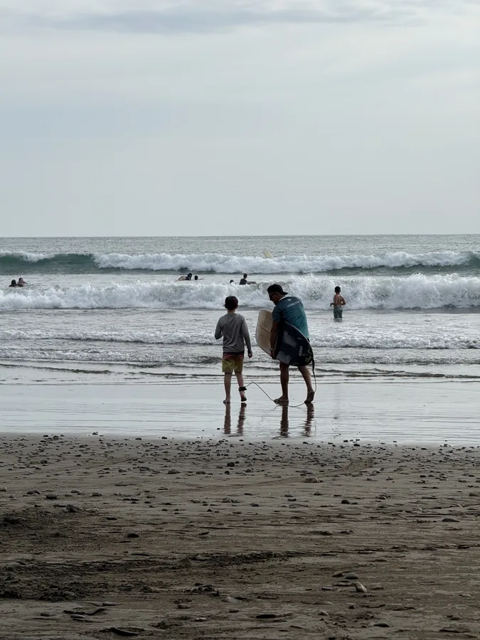 Surf session on the beach
