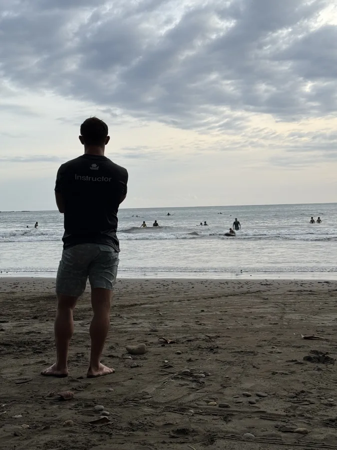 Surf session on the beach