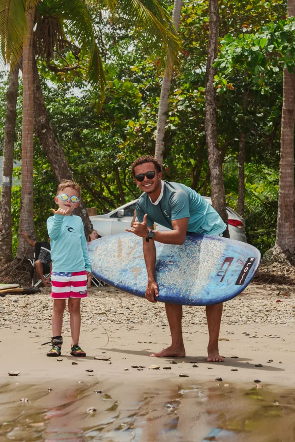 Surf session on the beach