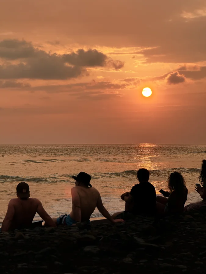 Sunset at Dominical Beach