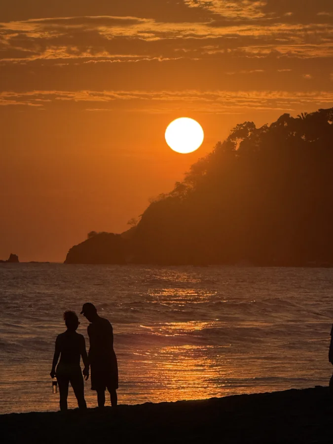 The last light over the coast
