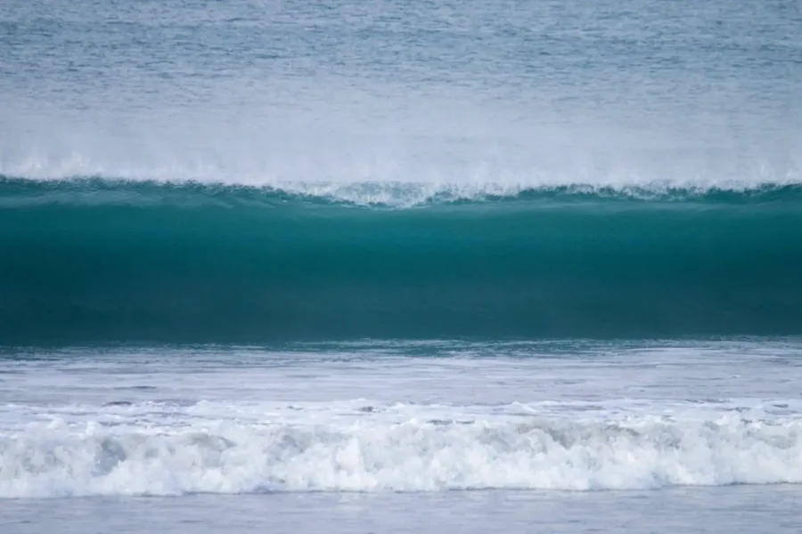 A close look at a green wave
