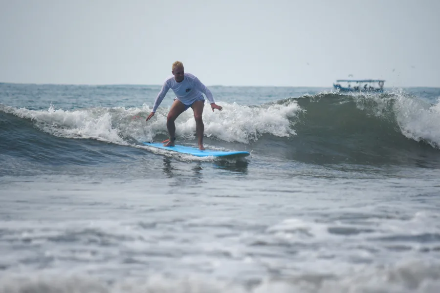 Riding a small wave