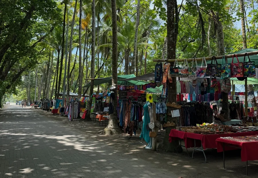 The beachside stalls