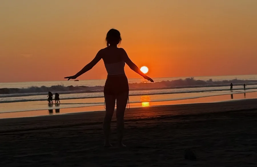 The last light on the sand