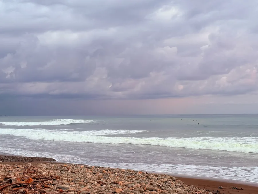Clouds over the afternoon ocean