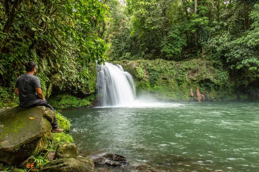 Rainforest waterfall and natural swimming pool near Dominical